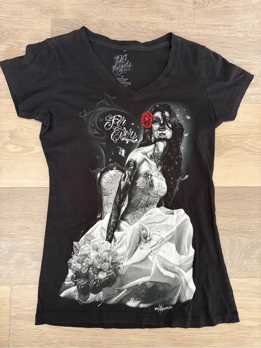 DG Angels Sugar Skull Graphic Tee Size S